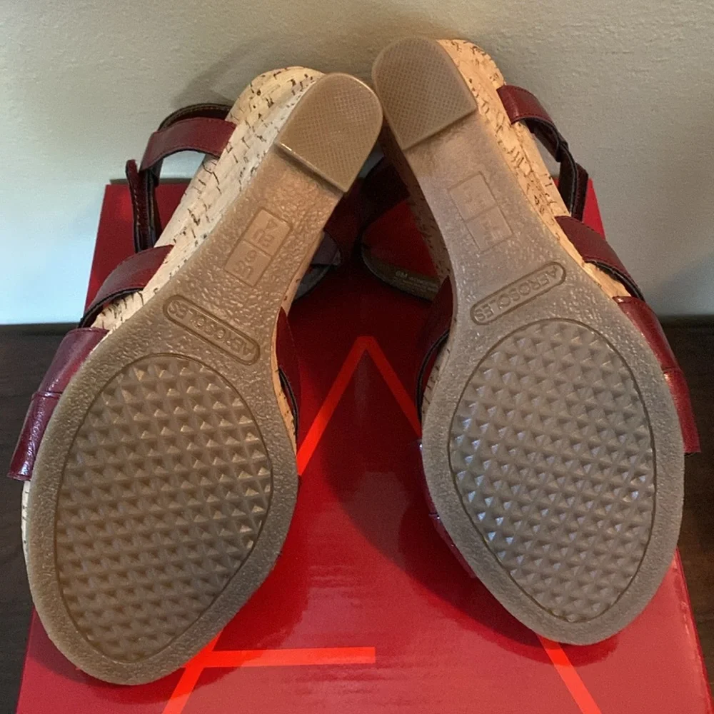 Red Aerosoles Wedge Sandals